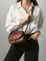 Cross Body Tas S Tradition Leder Etrier Bruin tradition ETRA059S-vue-porte